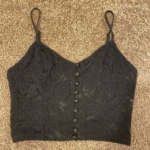 black lace tank top